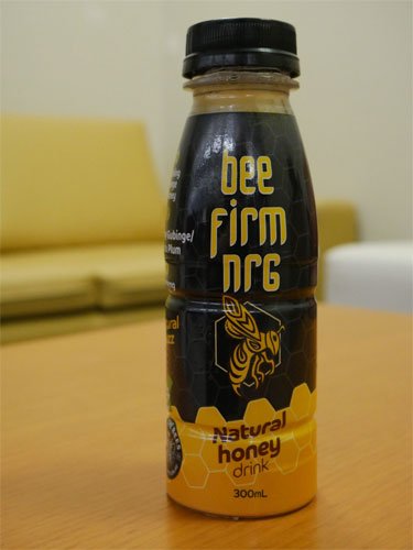 Image of the Bee Firm NRG bottle with the braille packaging